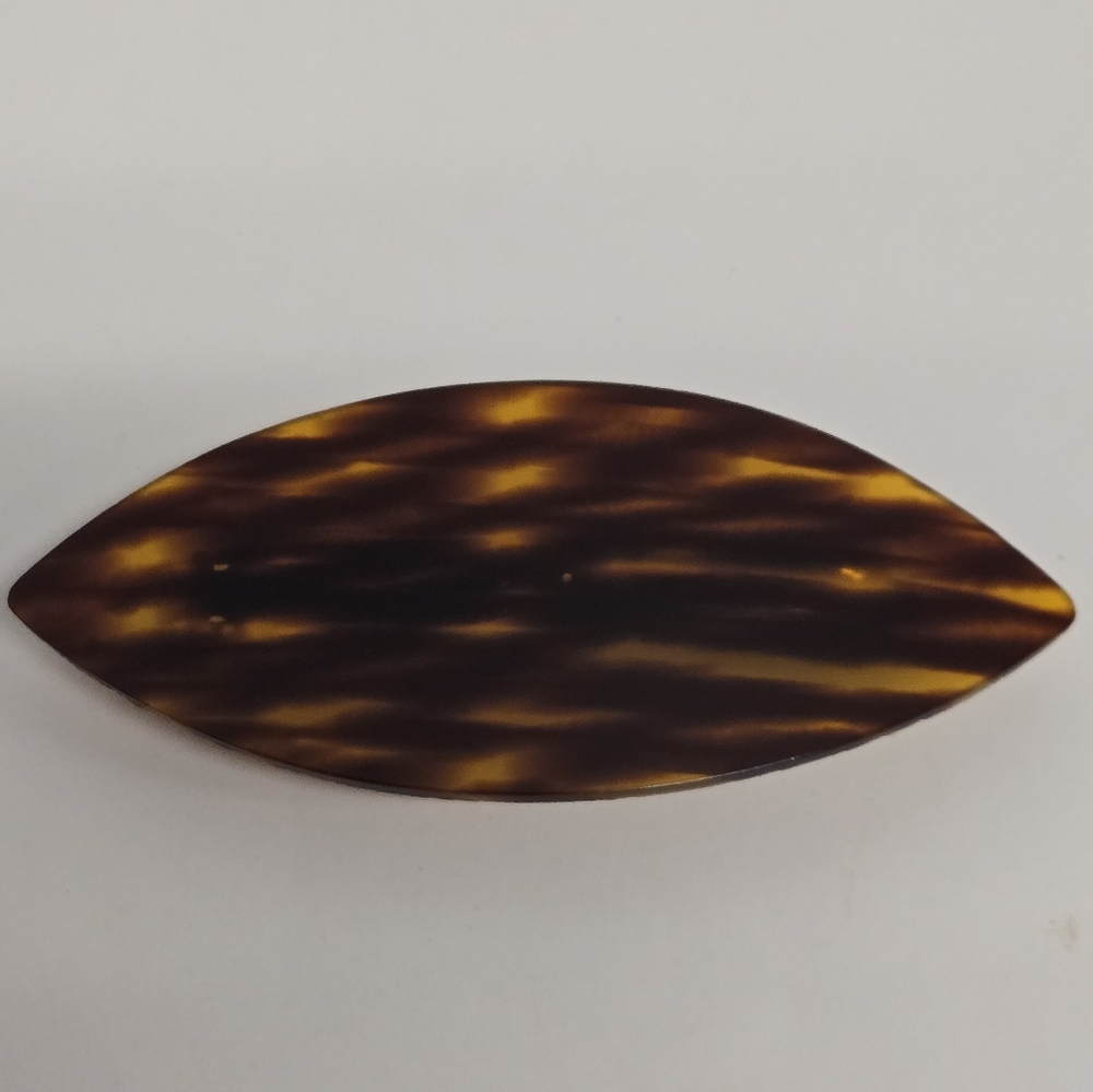 Vintage Goody Faux Tortoise Rounded w/Points Hair Clip 4 1/2" X 2"